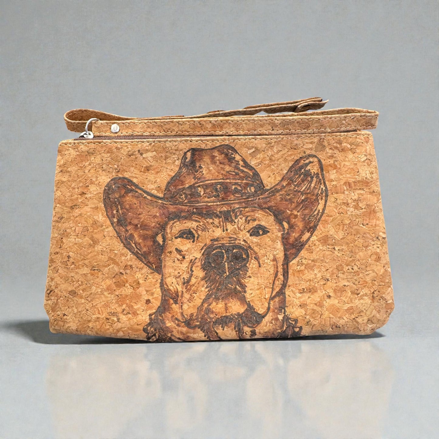 The Bishop - Burned (Large)Cork Wristlet