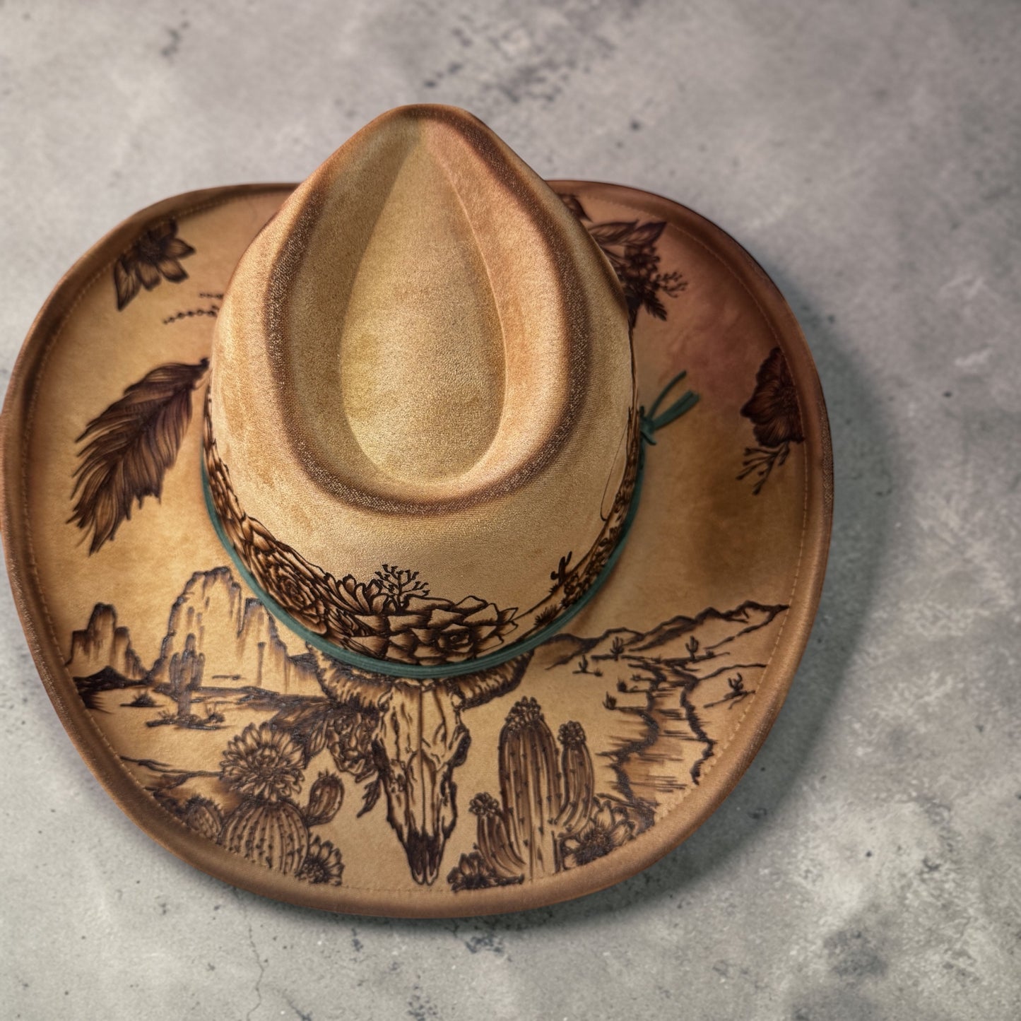 Western Drift - Burned Cowboy Hat