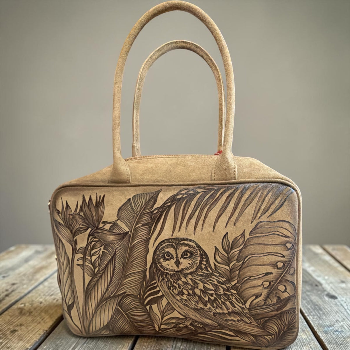 Perched - Burned Suede Handbag