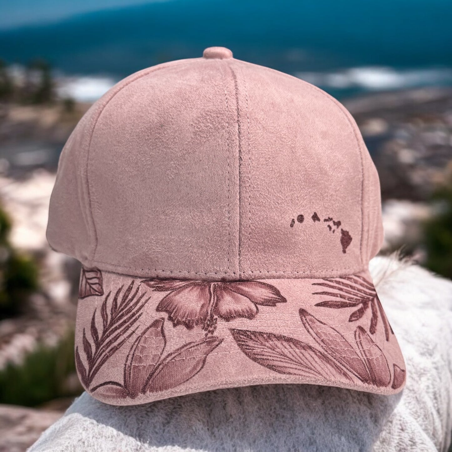 To The Islands - Tropics Burned Suede Baseball Cap