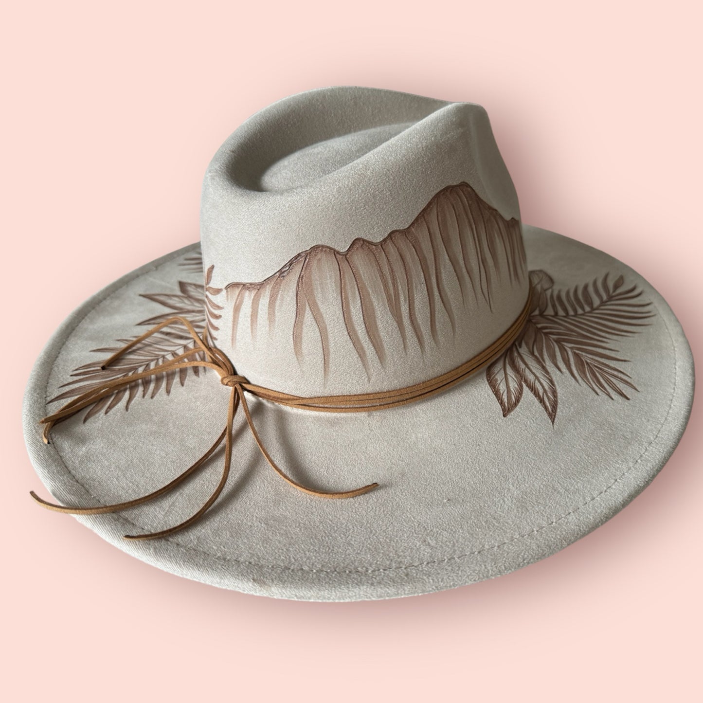 Ko’olau Love in Ivory- Burned Wide Brim Hat