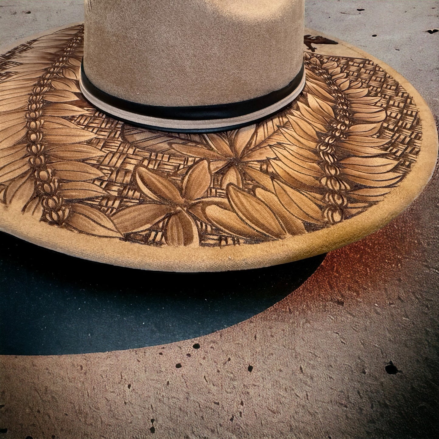 Mele March - Burned Wide Brim Hat