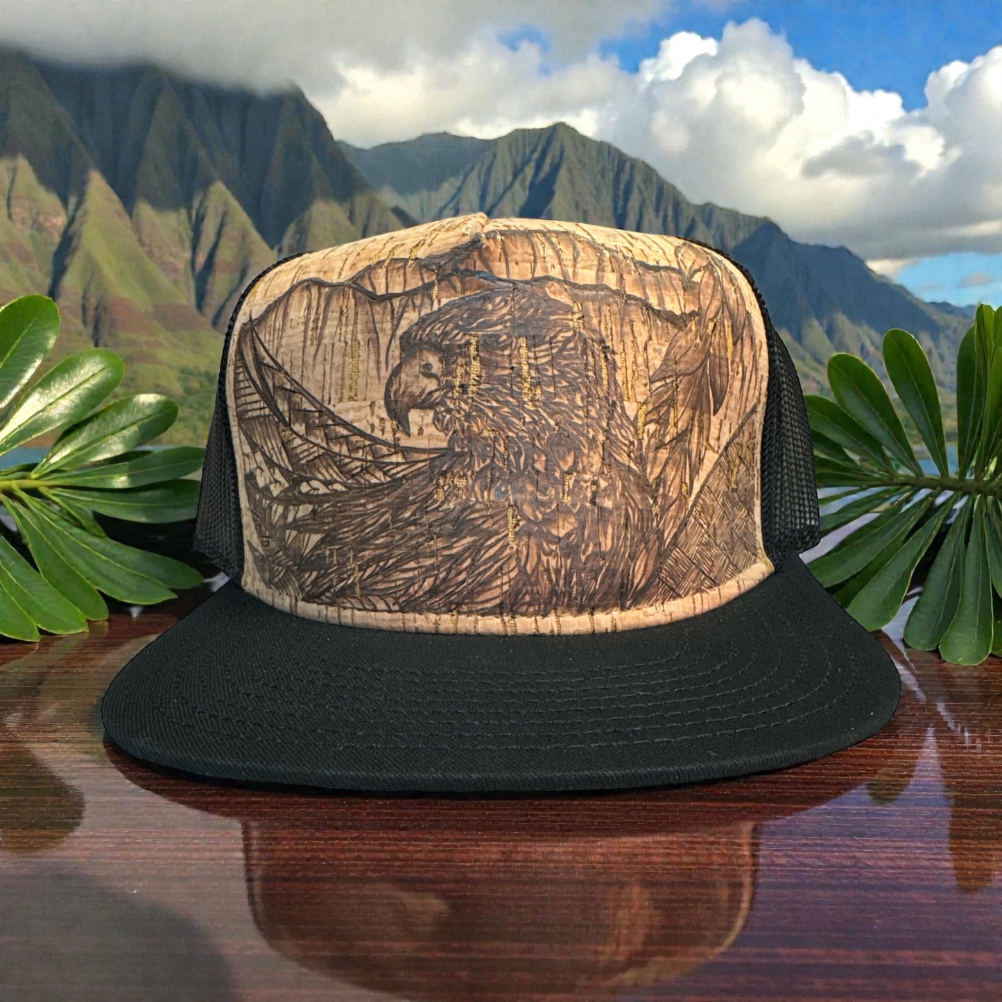 Hawaiian Hawk - Burned Cork Trucker Hat
