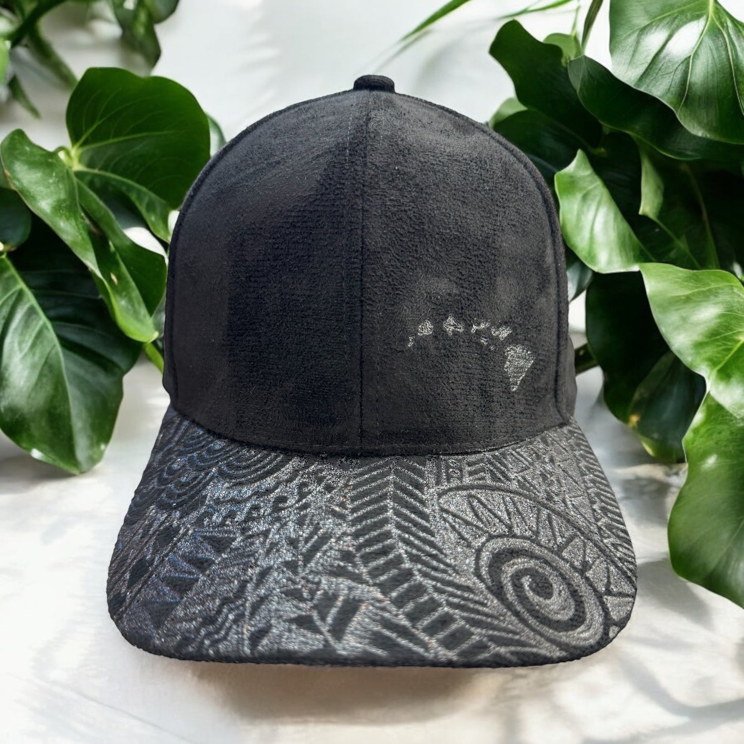 To the Islands - Tribal Burned Suede Baseball Cap