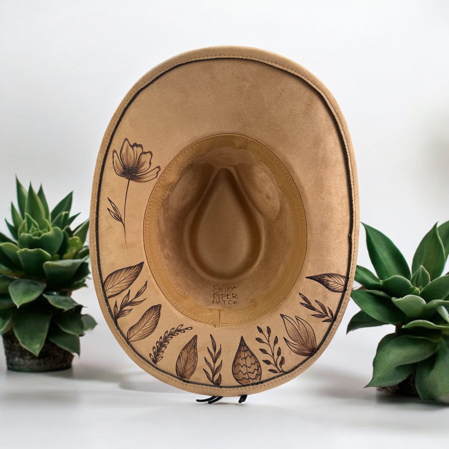 Euthalia- Burned Small Brim Cowboy Hat