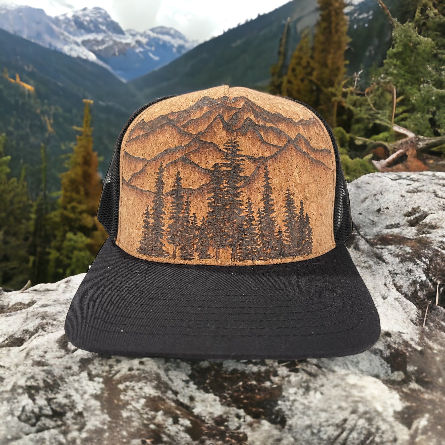Cedar- Burned Cork Trucker Hat