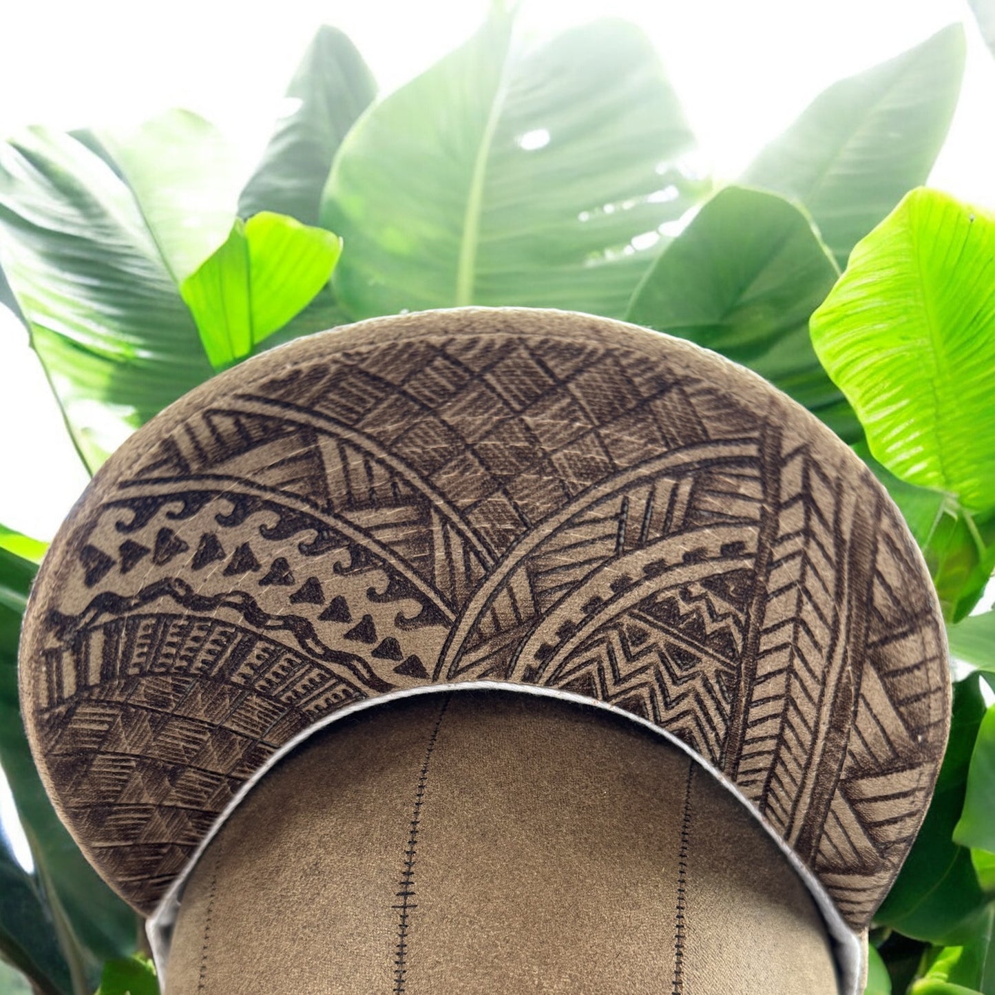 To the Islands - Tribal Burned Suede Baseball Cap