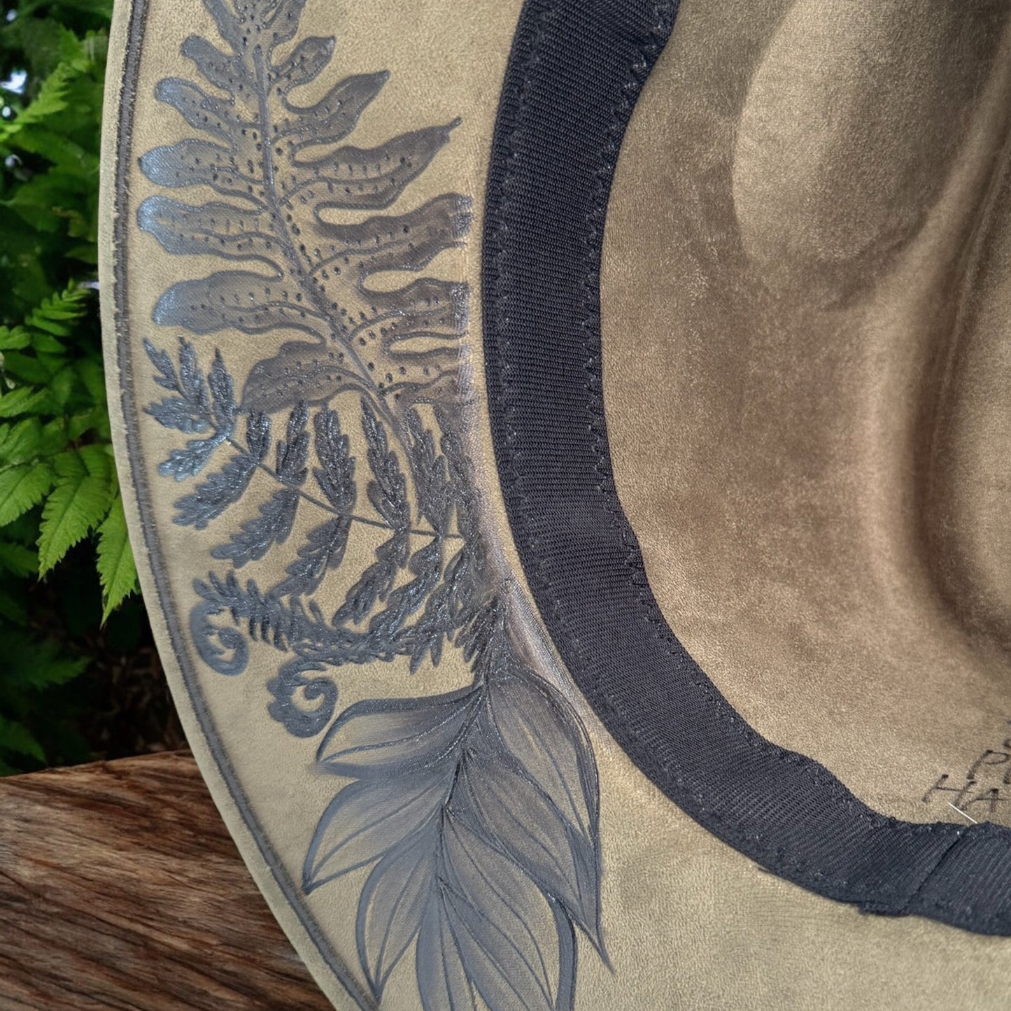 Monarch Ferns- Burned Wide Brim Hat
