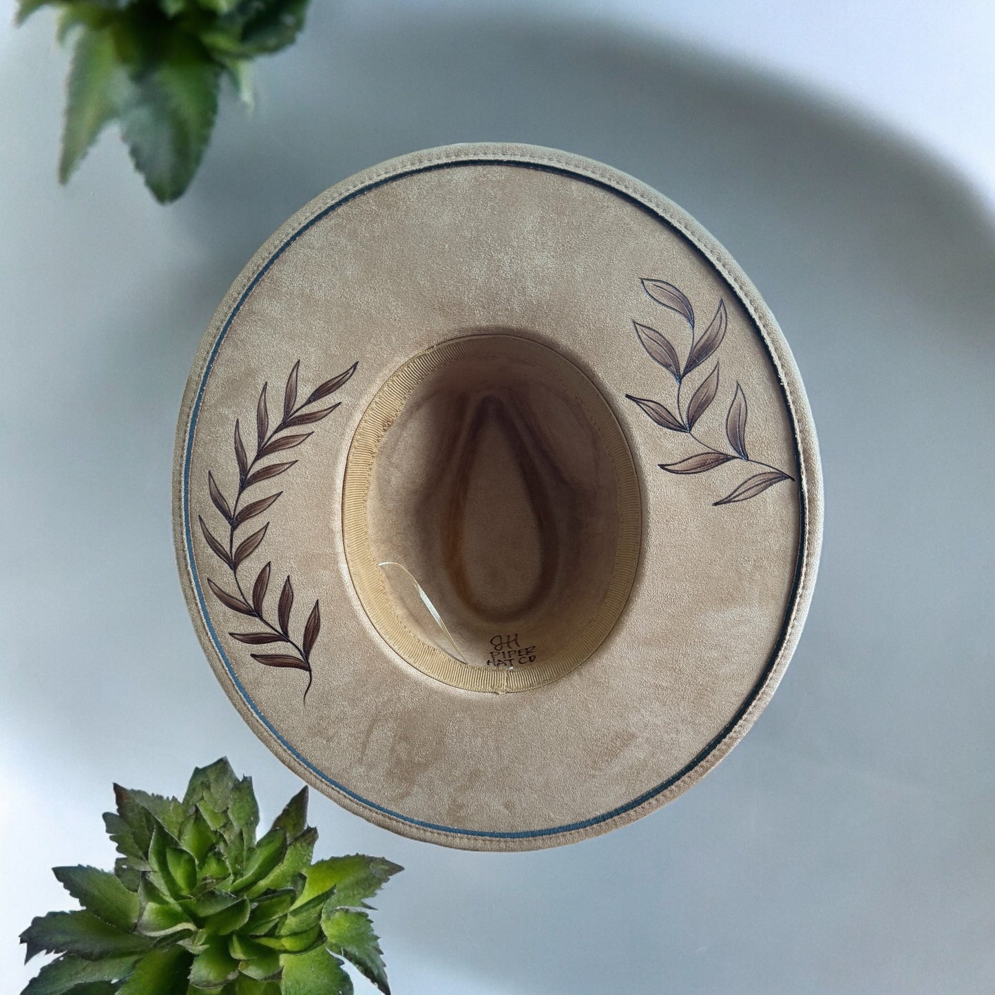 Whiteleaf - Burned Wide Brim Hat