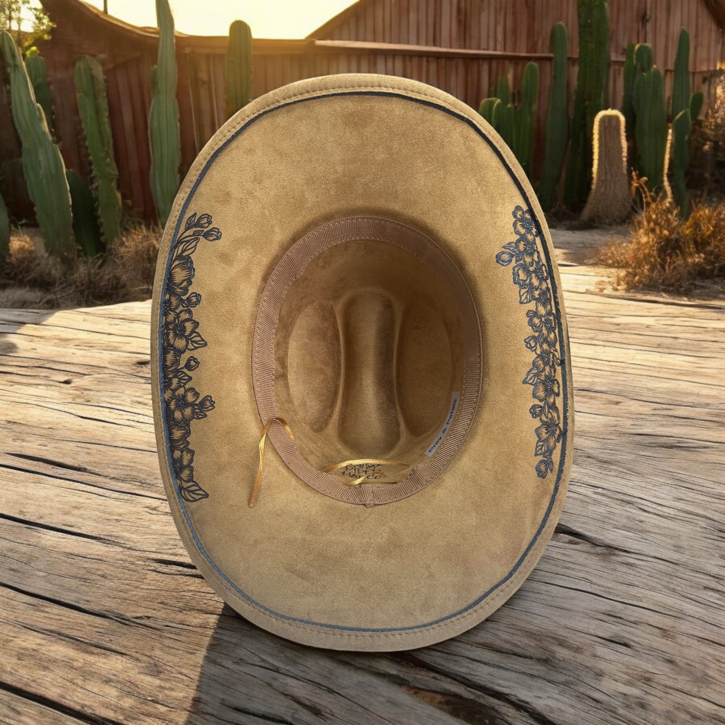 Prey & Petals - Burned Cattleman Cowboy Hat