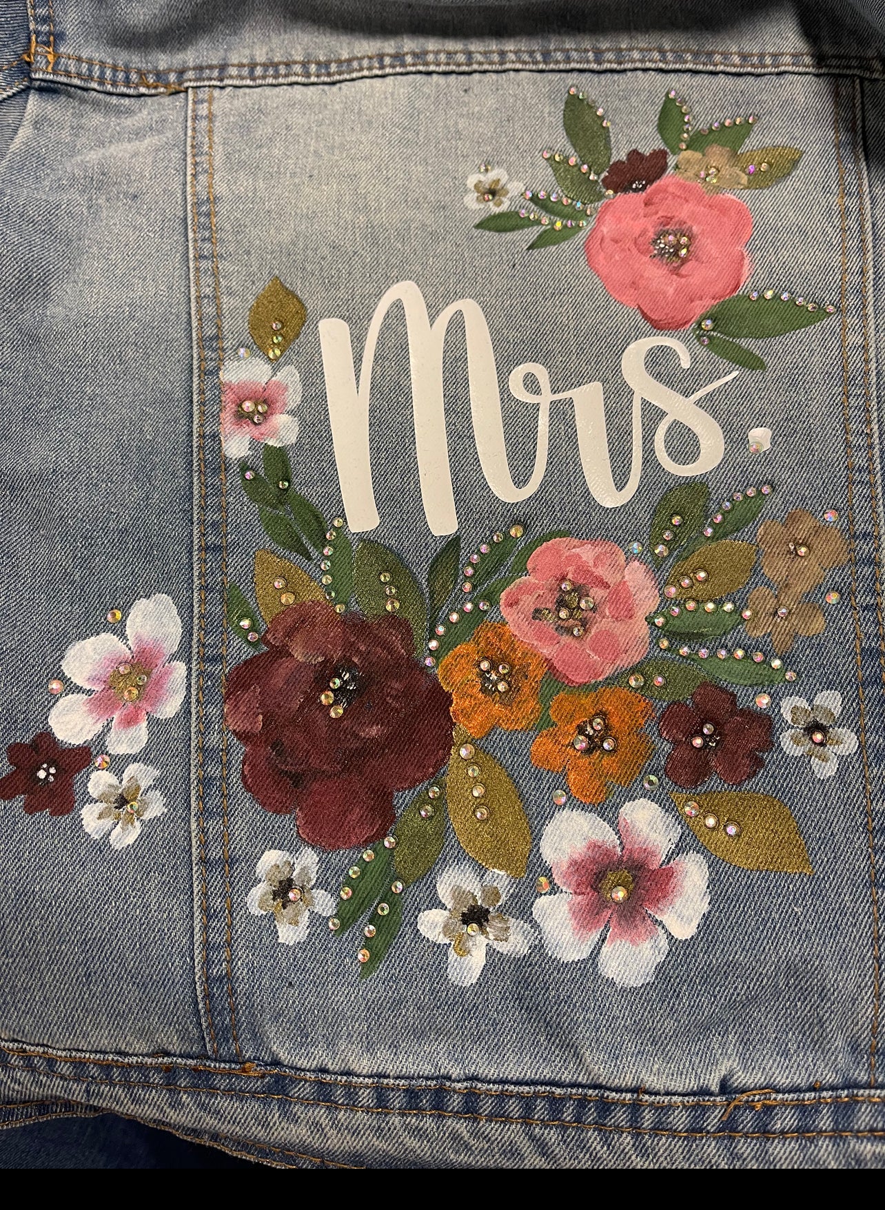 Wifey Denim Jacket - Handpainted
