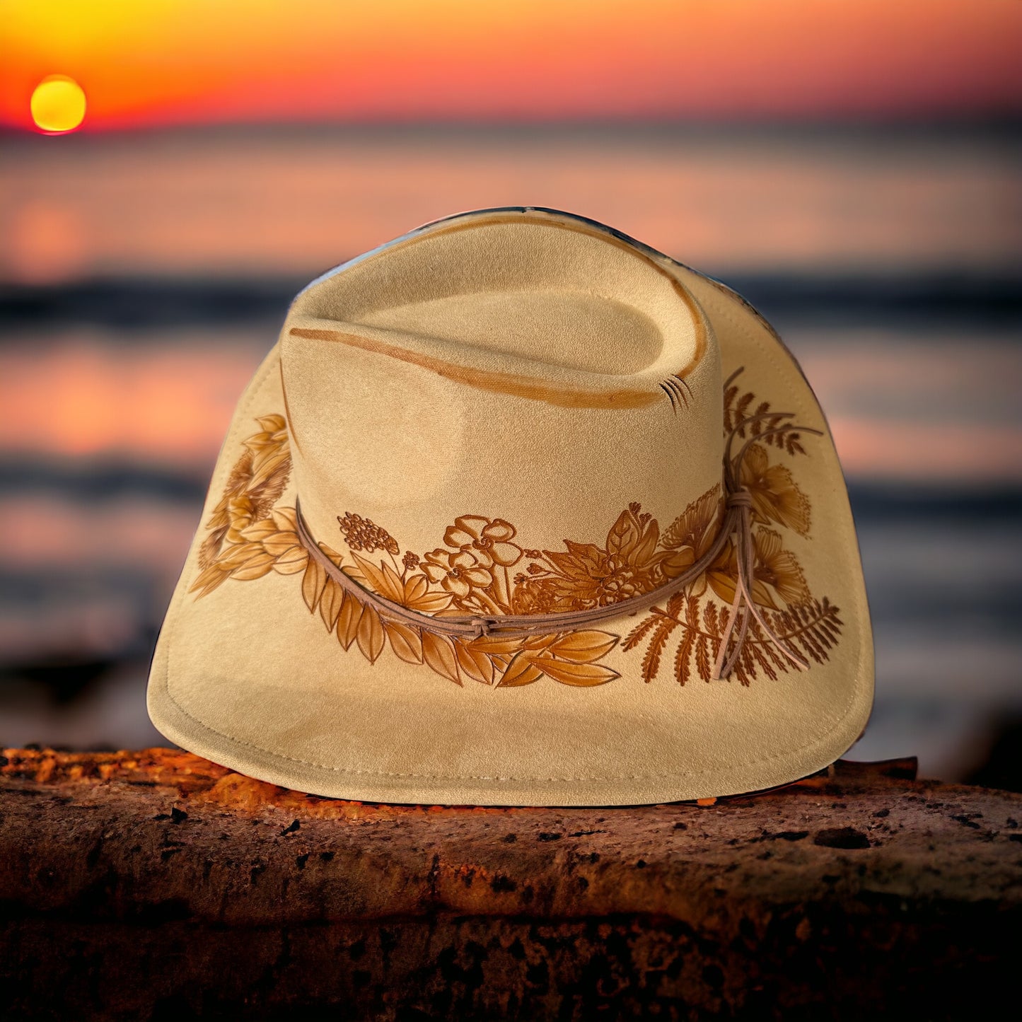Puahi- Burned Cowboy Style Hat