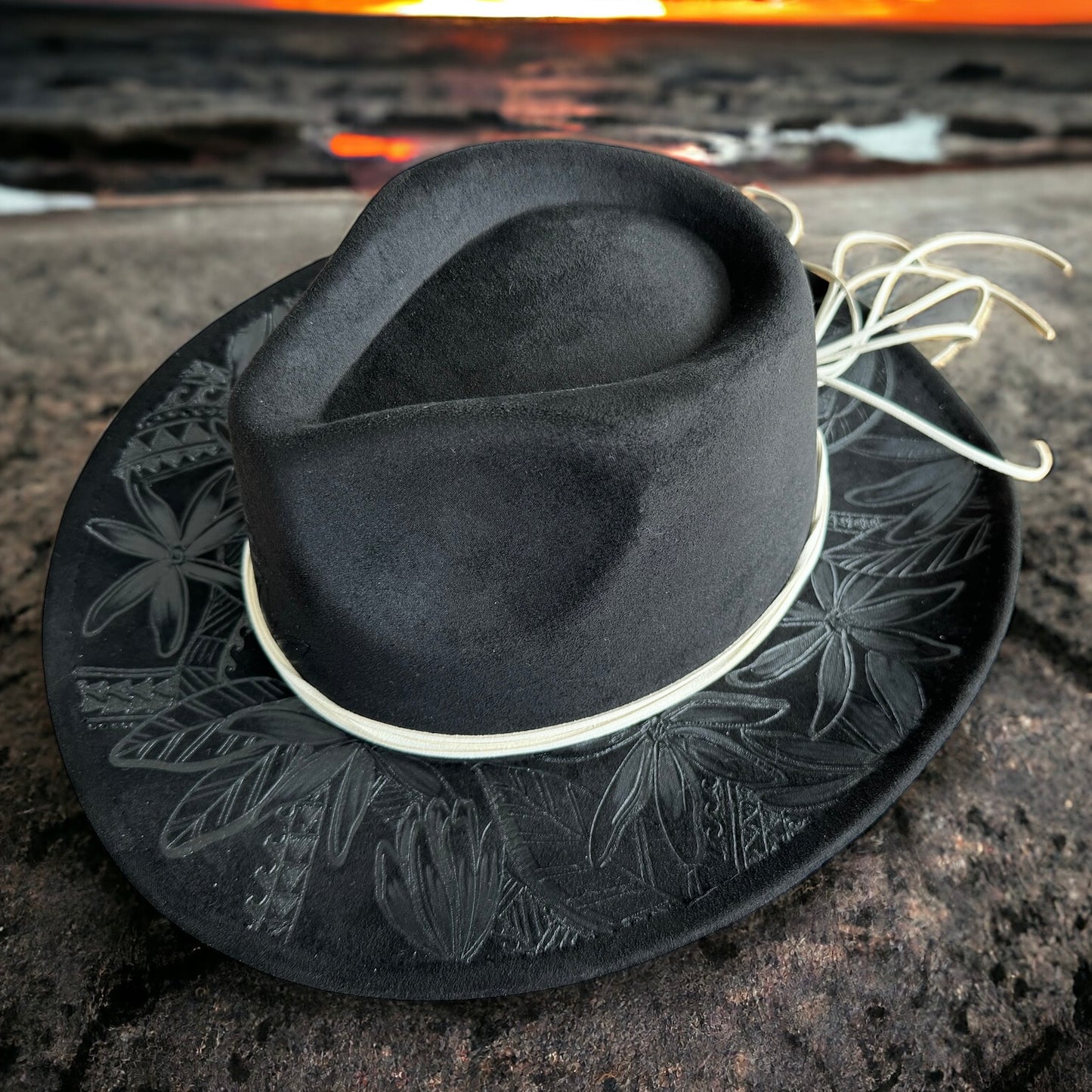 Tribal Tiare- Small Brim Cowboy Style Hat