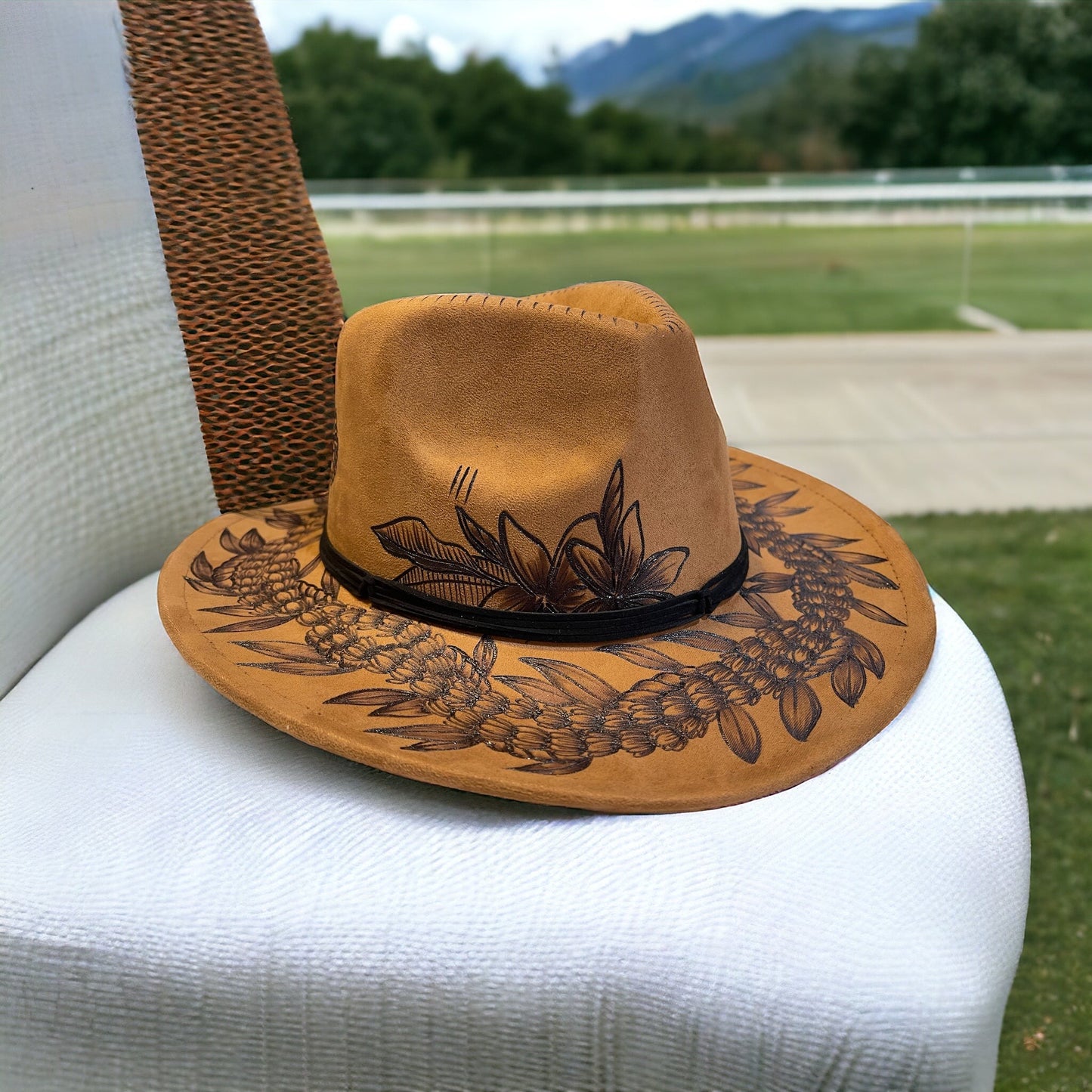 Pikake Gold- Small Brim Cowboy Flare Style Hat