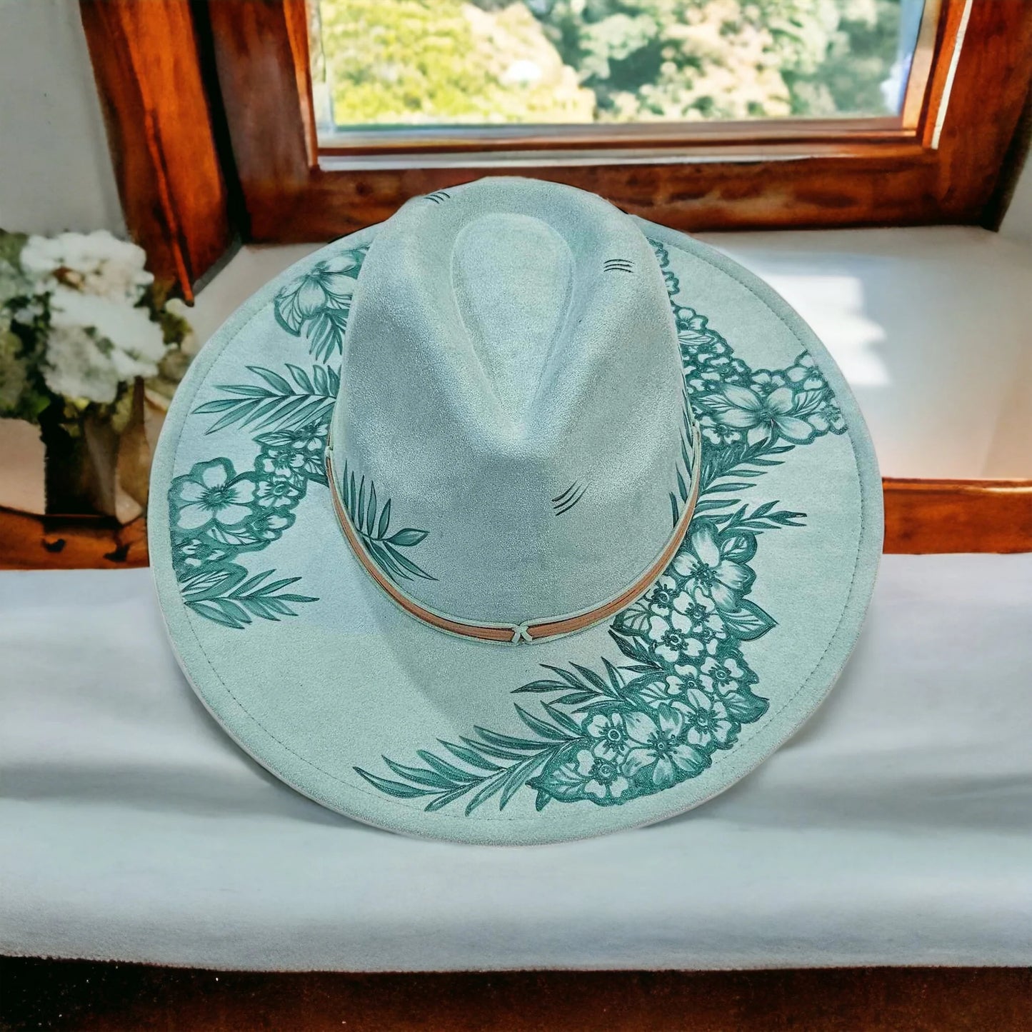 Celeste - Burned Wide Brim Hat