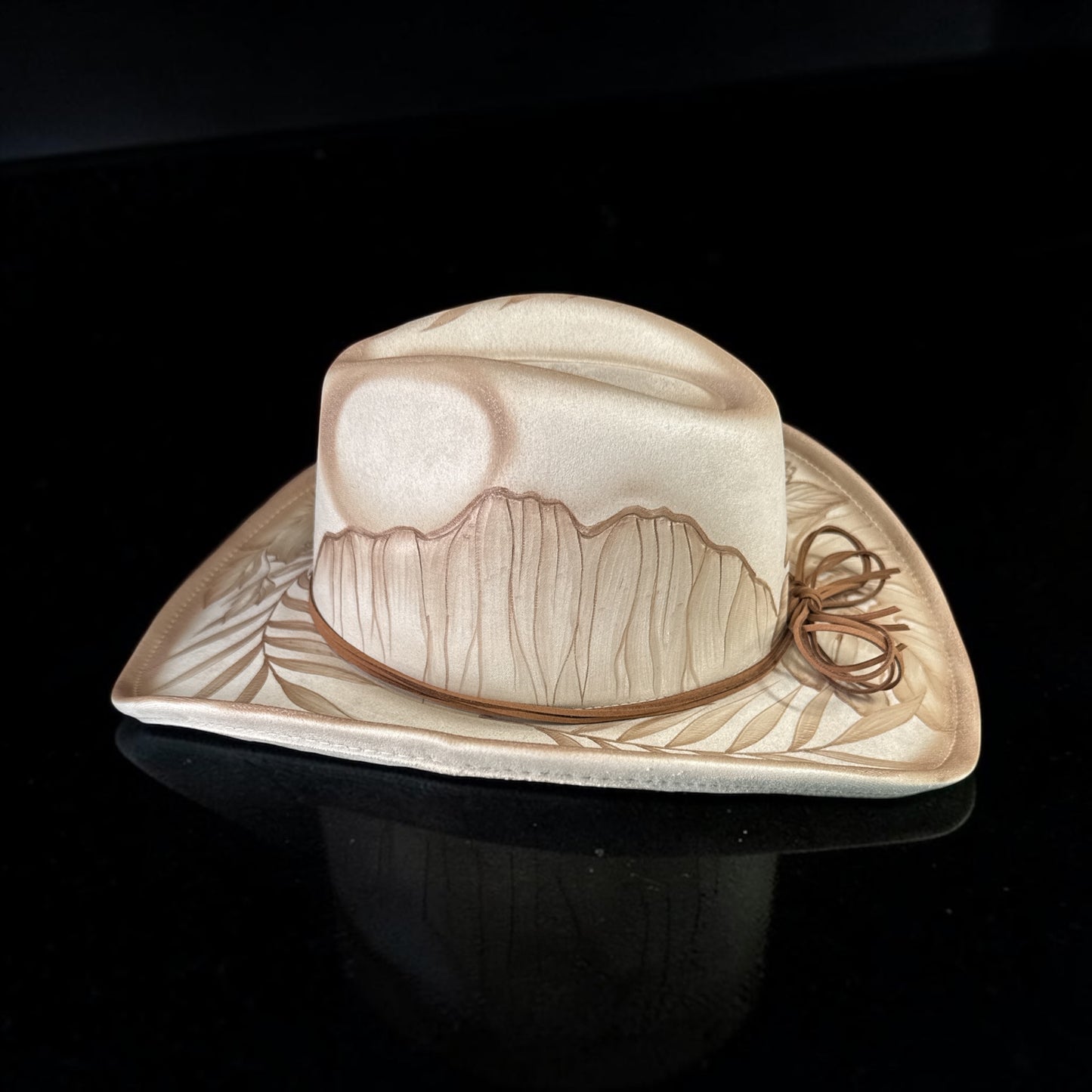 Shaded Ridgeline - Burned Cowboy Style Hat