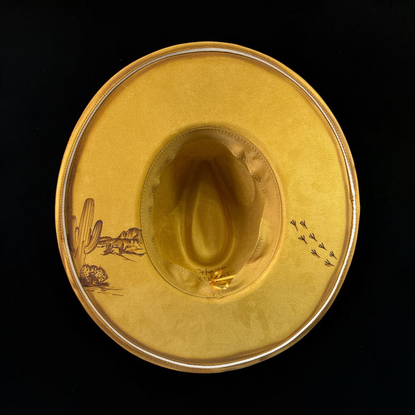 The Roadrunner- Burned Wide Brim Fedora