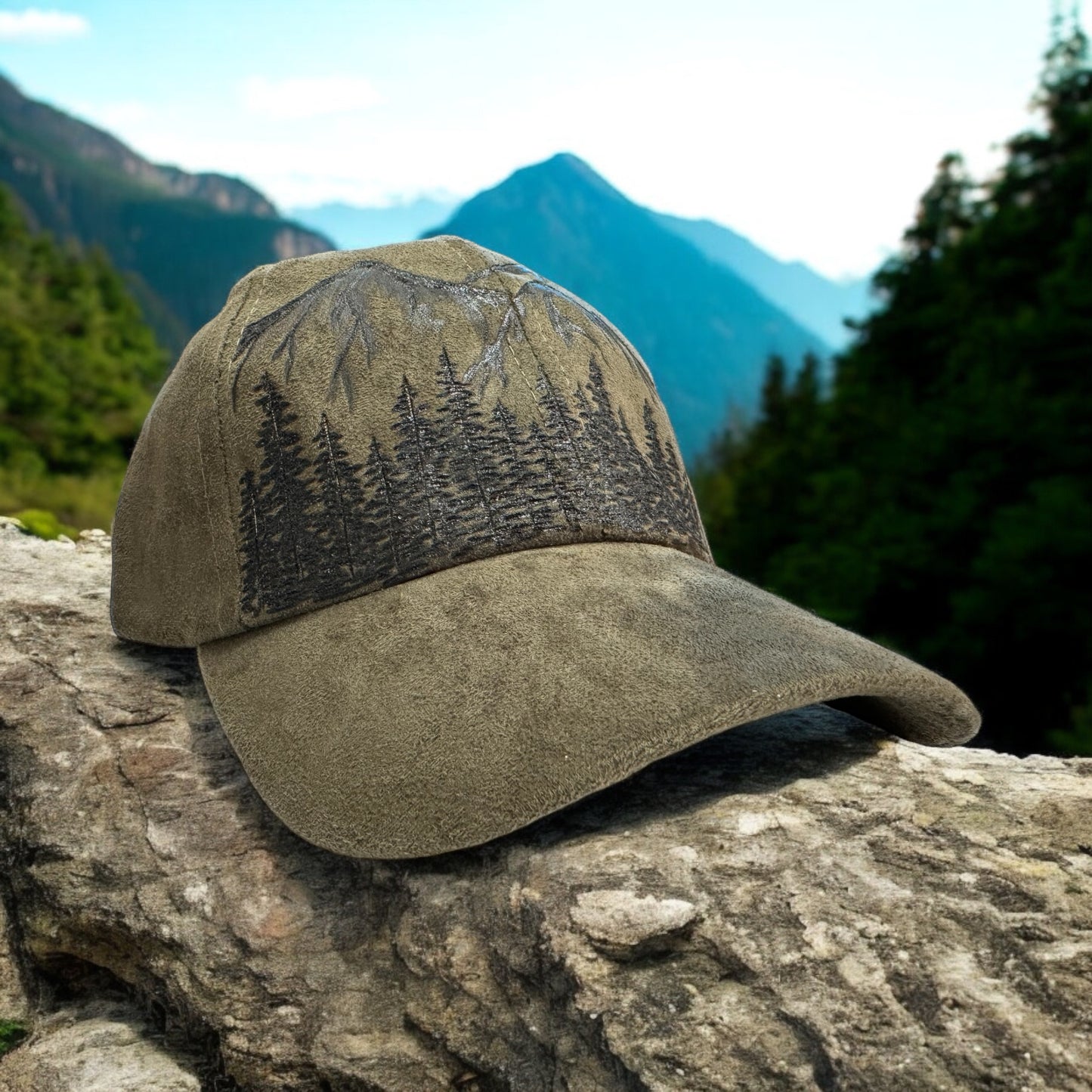 Evergreen Hills - Burned Suede Baseball Cap
