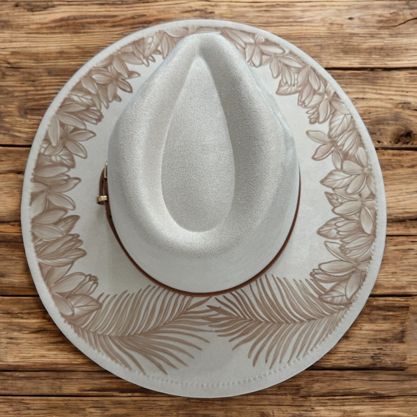 Pua Melody - Burned Wide Brim Hat