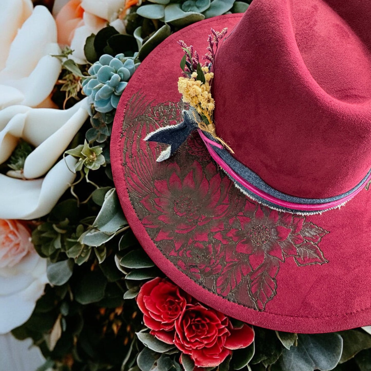 Lush & Mellow - Burned Wide Brim Hat