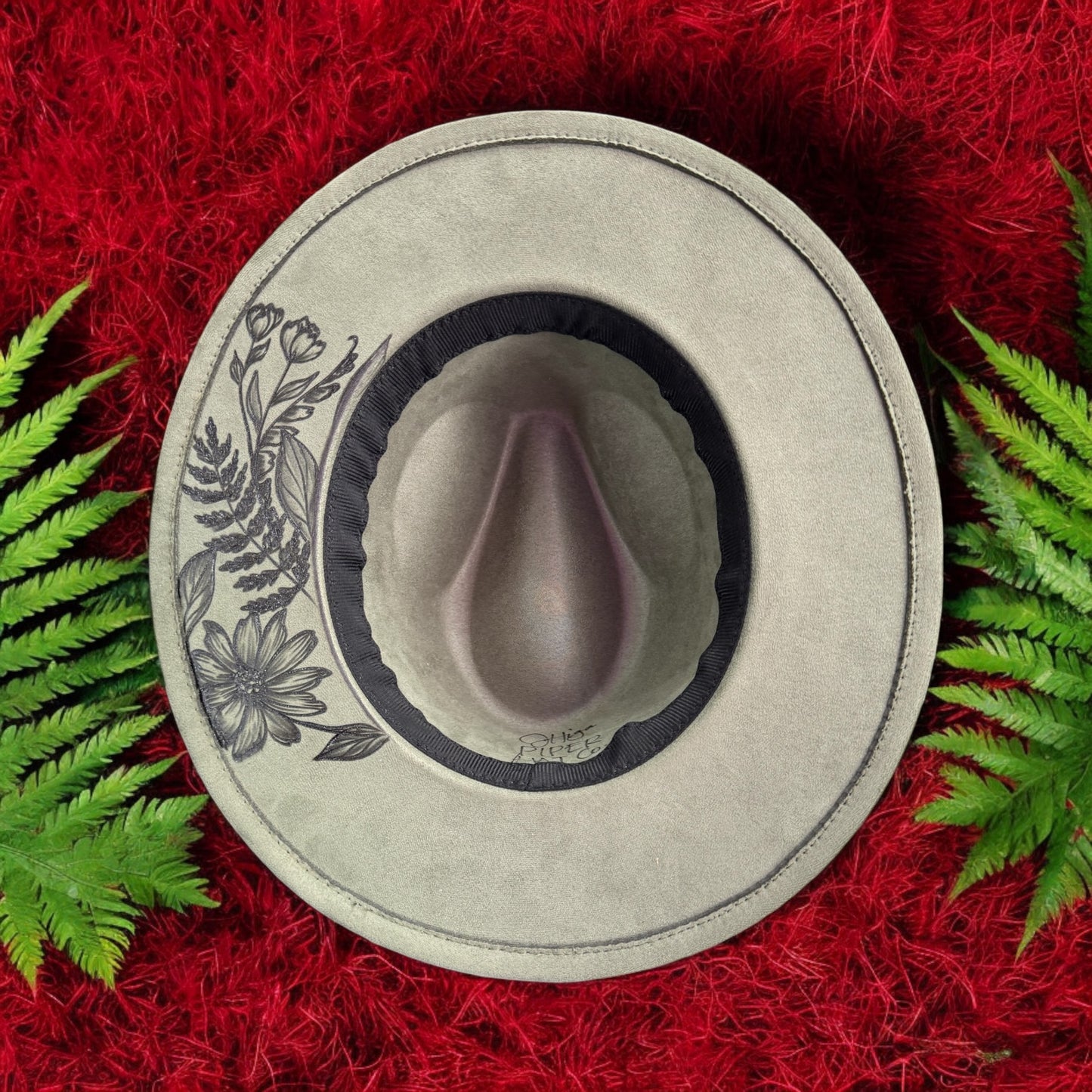 Florals & Fronds - Small Brim Fedora