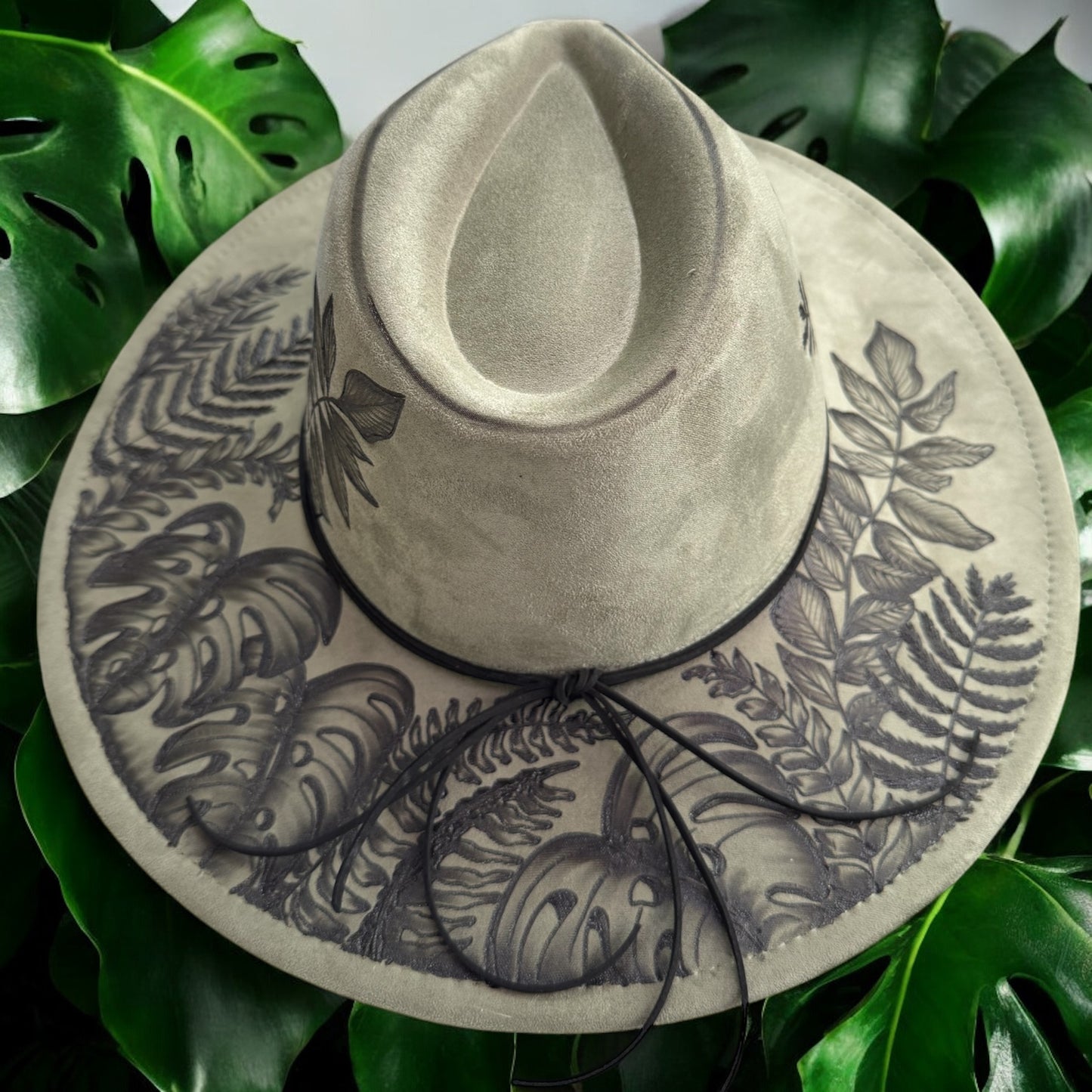 Verdure- Burned Wide Brim Hat