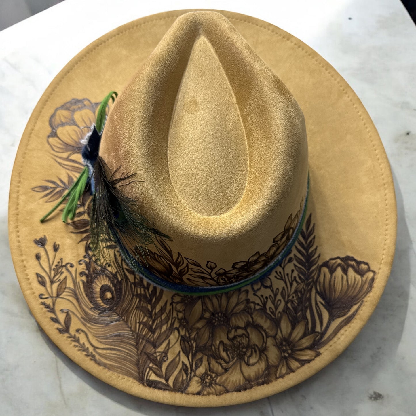 Pavão - Burned Wide Brim Hat