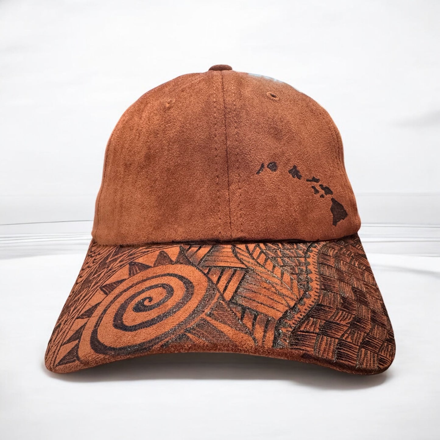 To the Islands - Tribal Burned Suede Baseball Cap