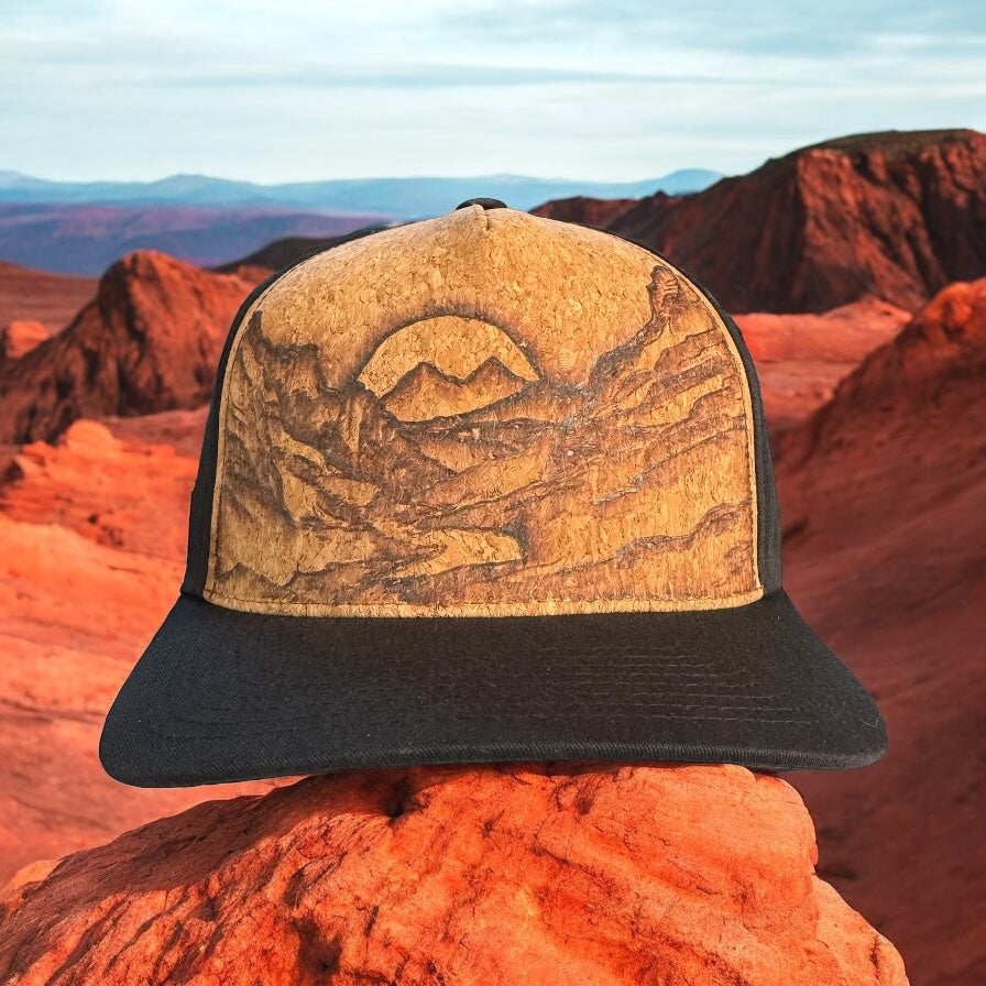 A Walk in Red Rock Canyon - Burned Cork Trucker Hat