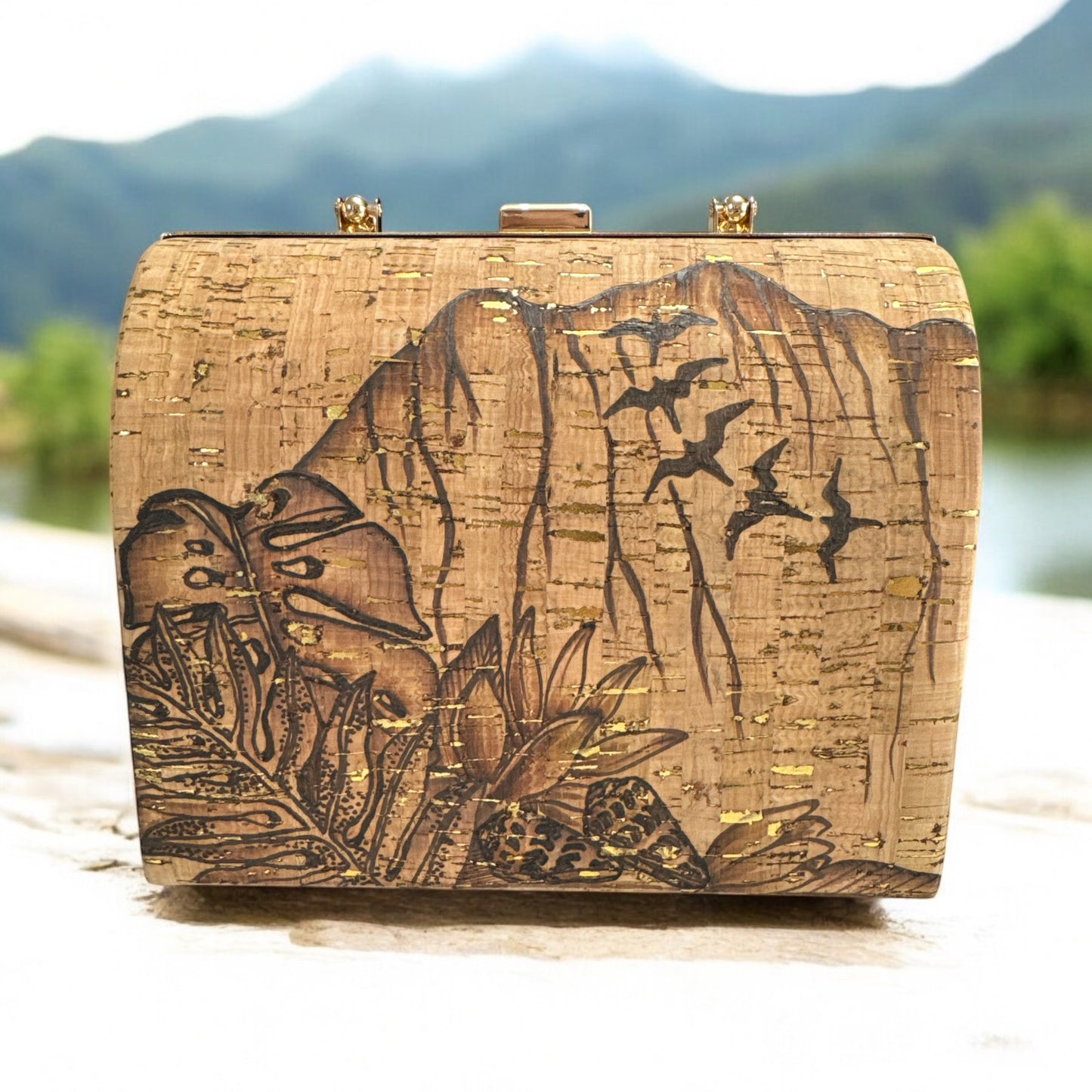 Burned Cork Handbag- Aloha Luxe