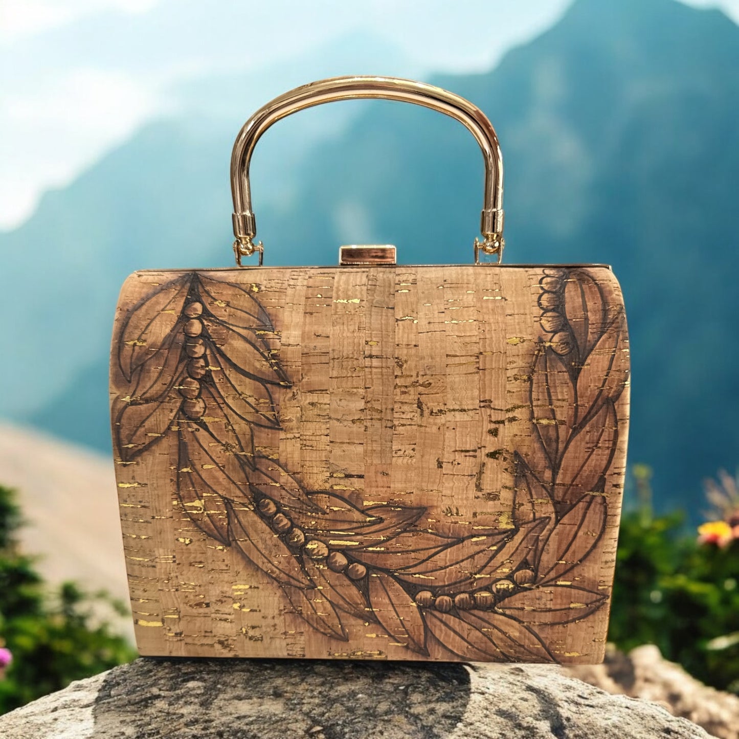Burned Cork Handbag- Aloha Luxe