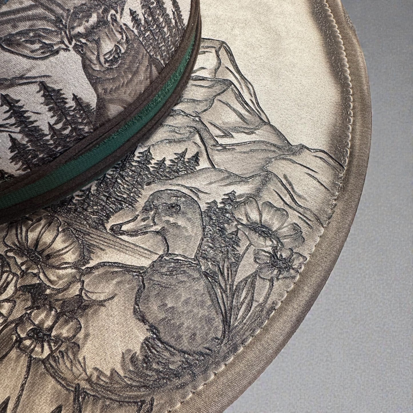 Outside of the Blind - Burned Wide Brim Fedora