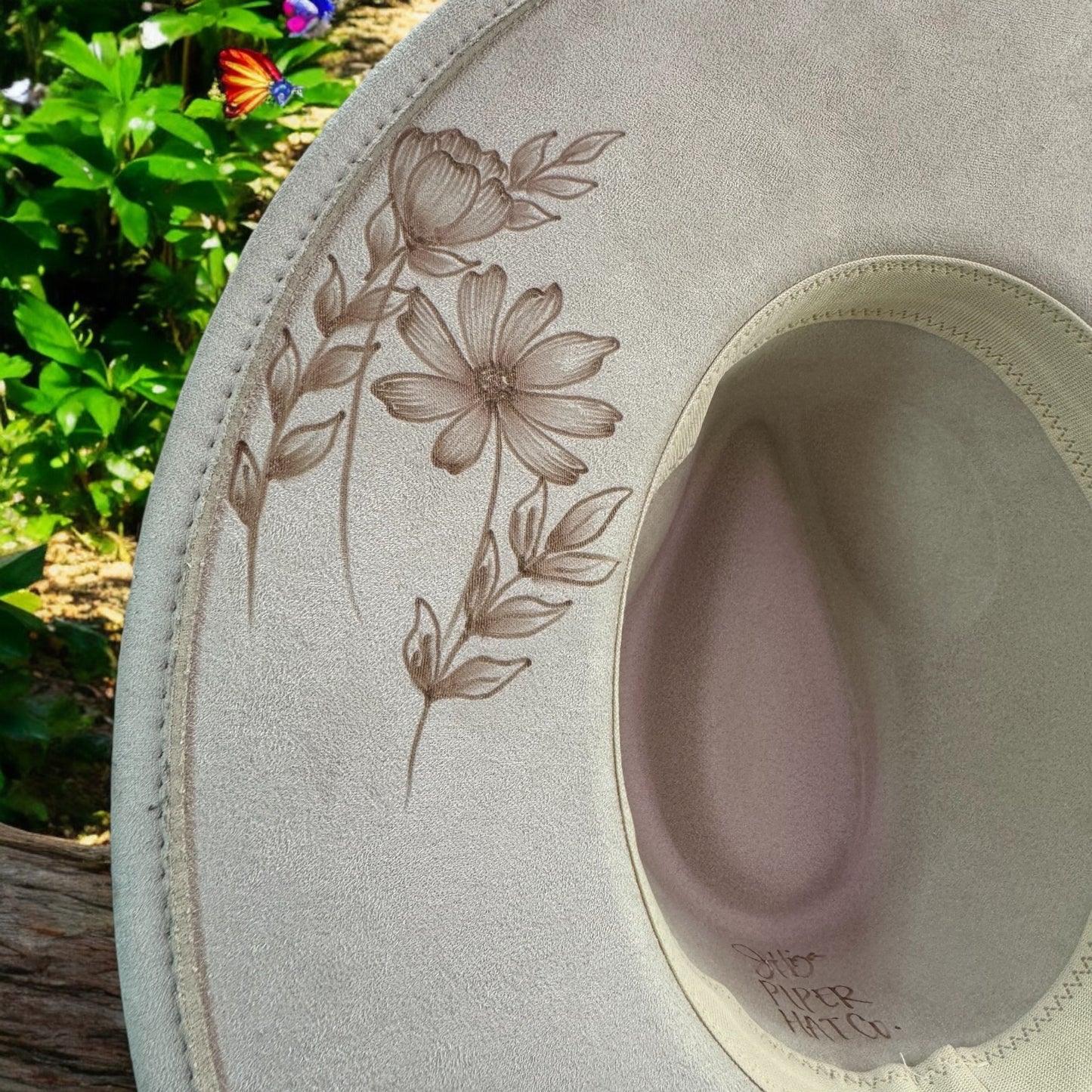 Lovefool- Burned Wide Brim Hat