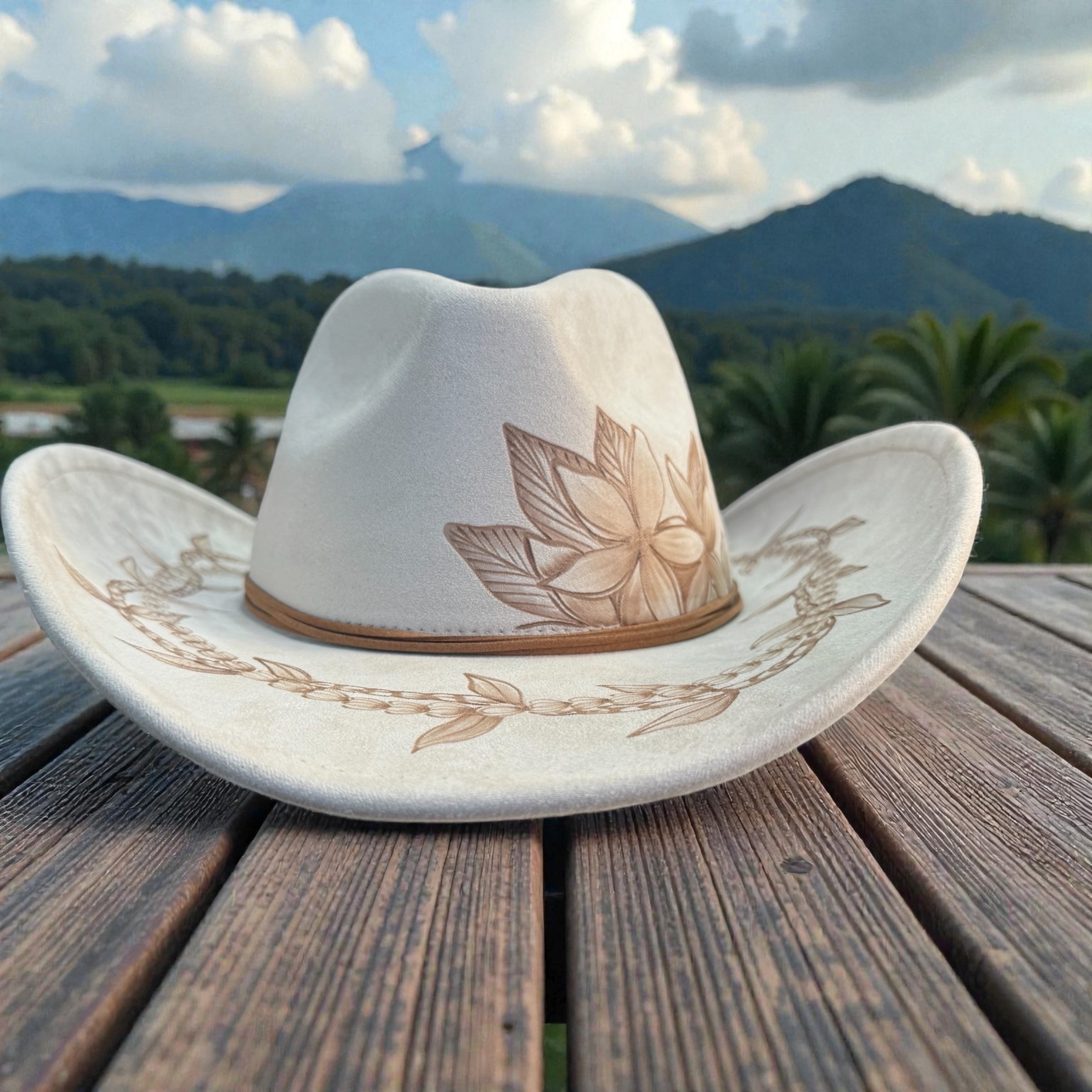 Mauka - Burned Cowboy Style Suede Hat – Piper Hat Co