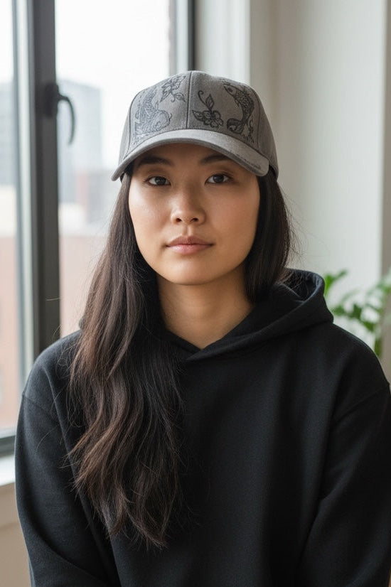 Koi- Burned Suede Cap