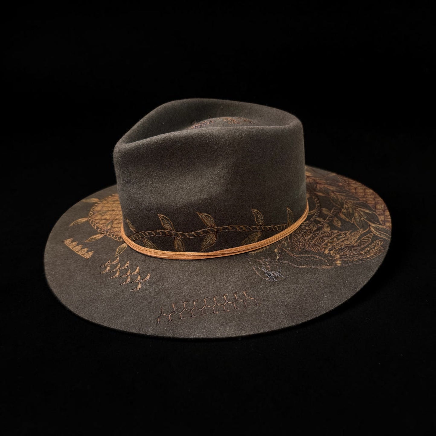 Kahu- Burned AUS Wool Fedora