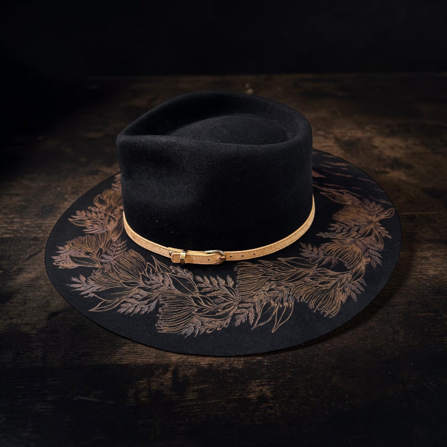 The Goddess- Burned AUS Wool Fedora