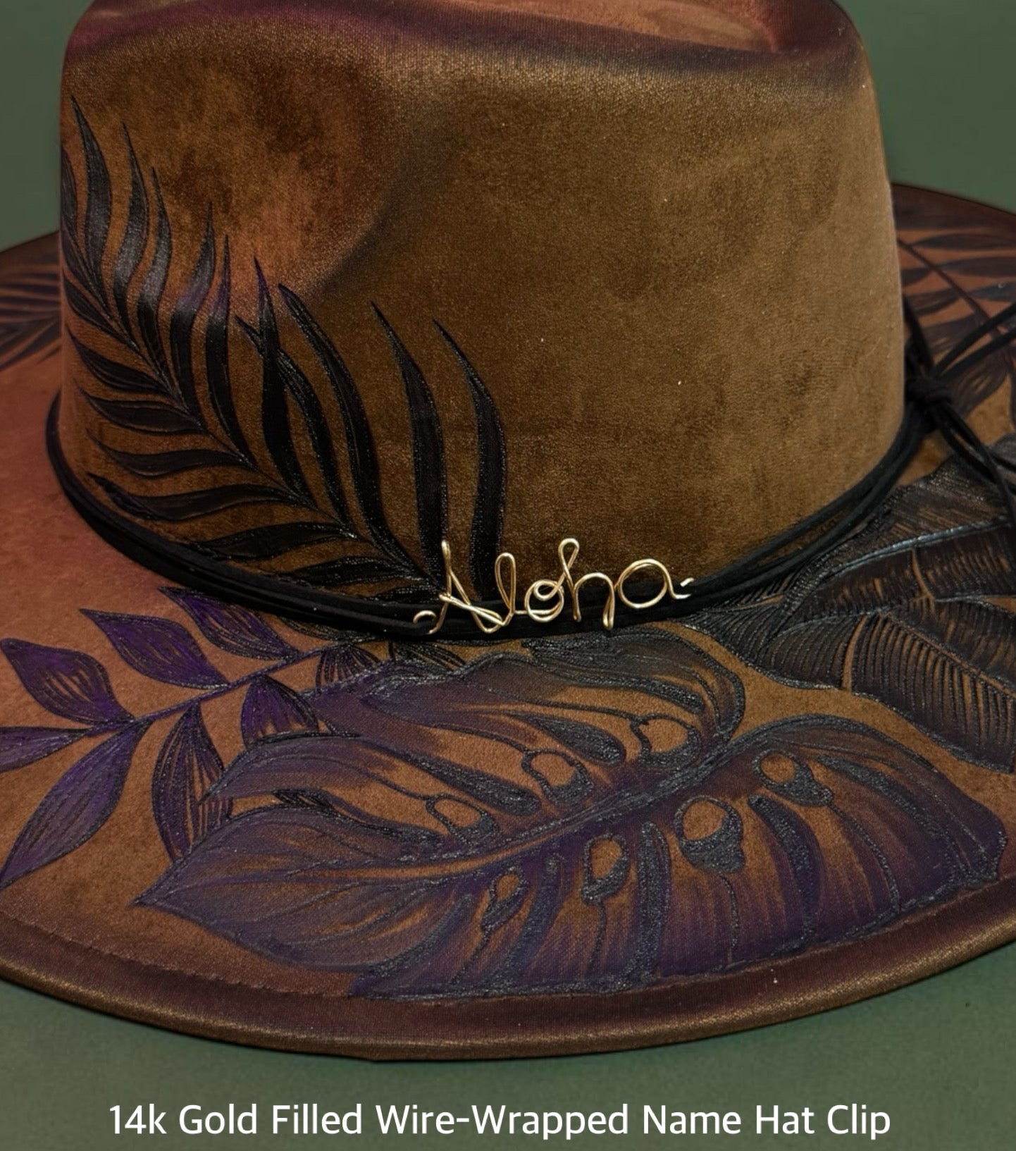Custom Wire Wrapped Name Hat Clip/Charm