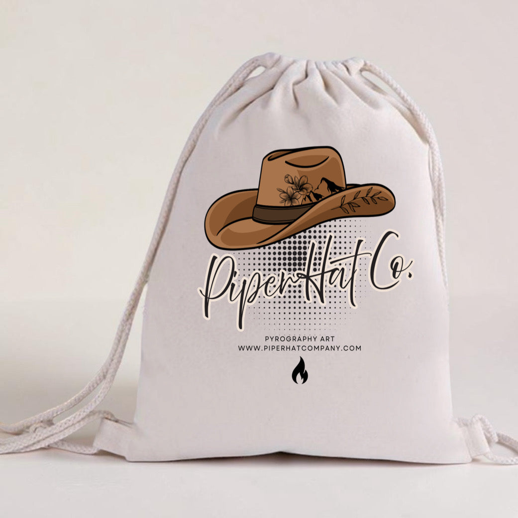 Signature Piper Wide Brim / Cowboy Style Hat Travel/Dust Bag