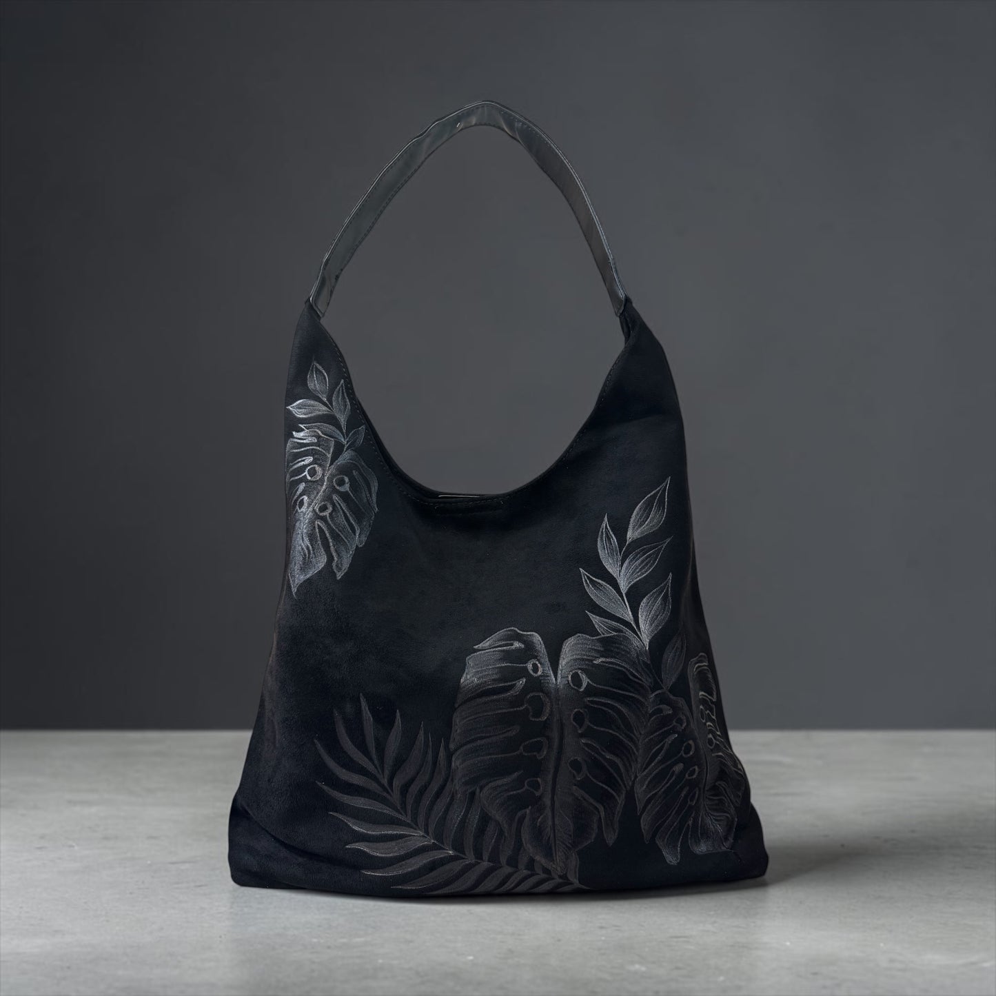 Burned Suede Hobo Bag