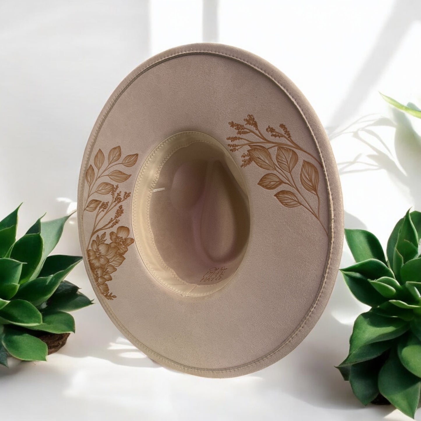 Jasmine - Burned Wide Brim Hat