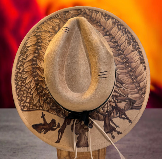 Mele March - Burned Wide Brim Hat