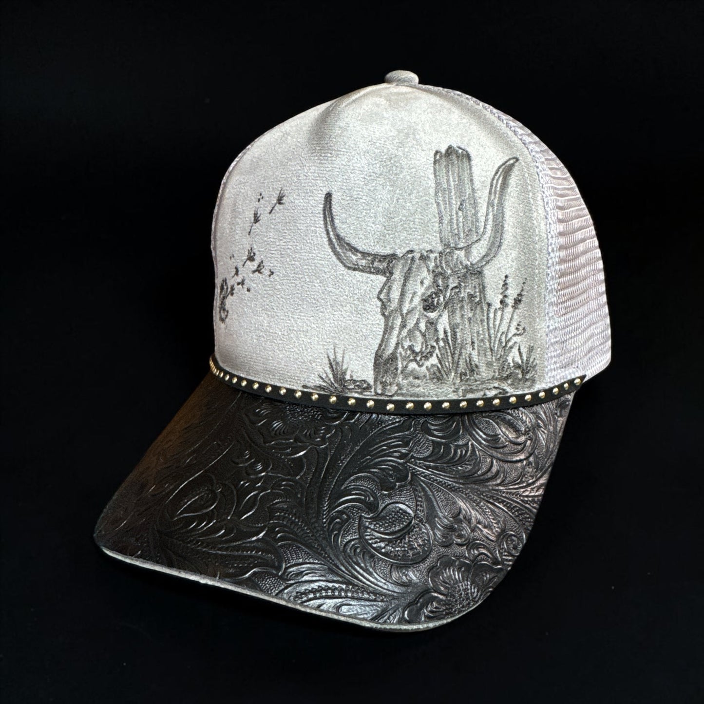 Gone Western- Burned Suede Truckers