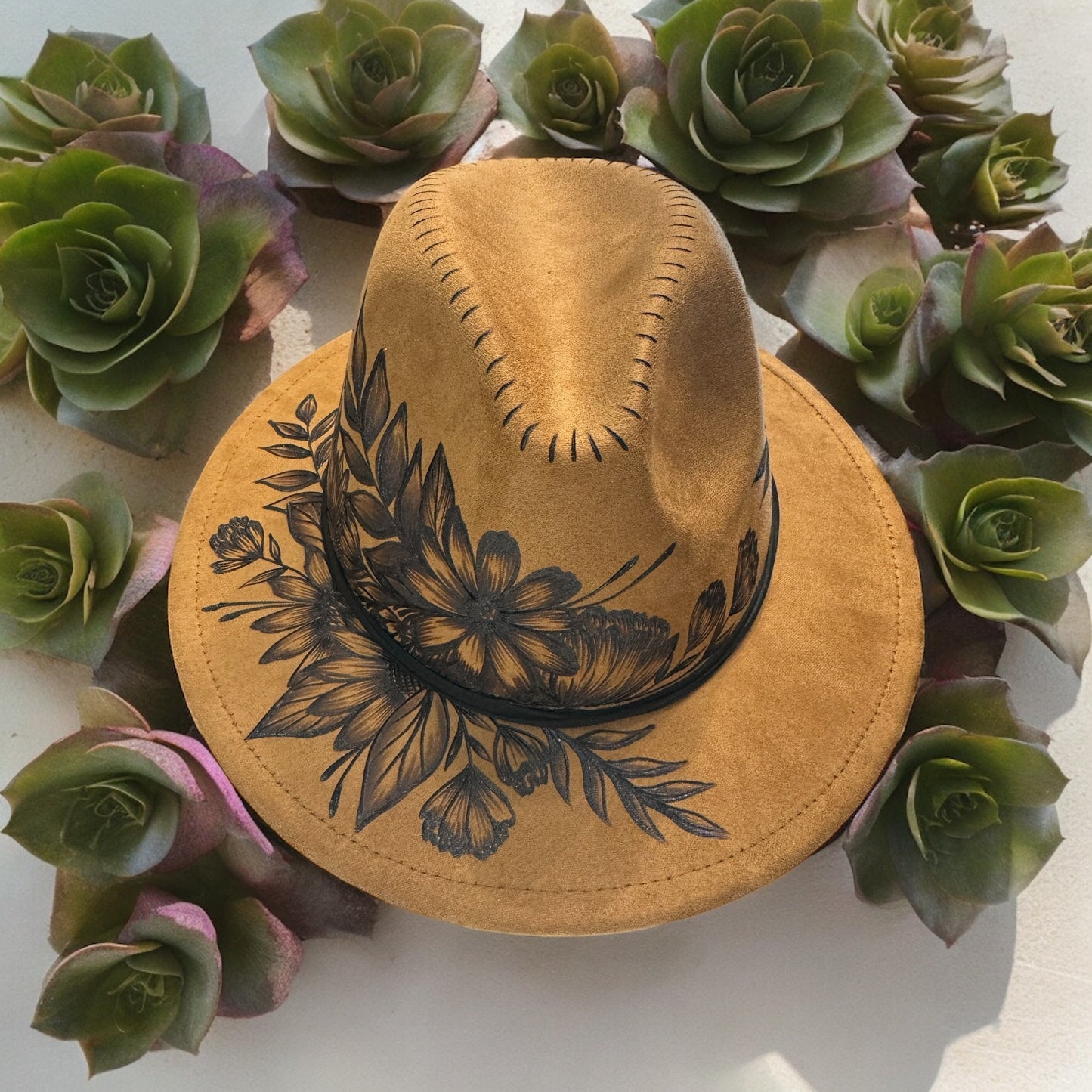 Sienna Lū - Burned Small Brim Fedora