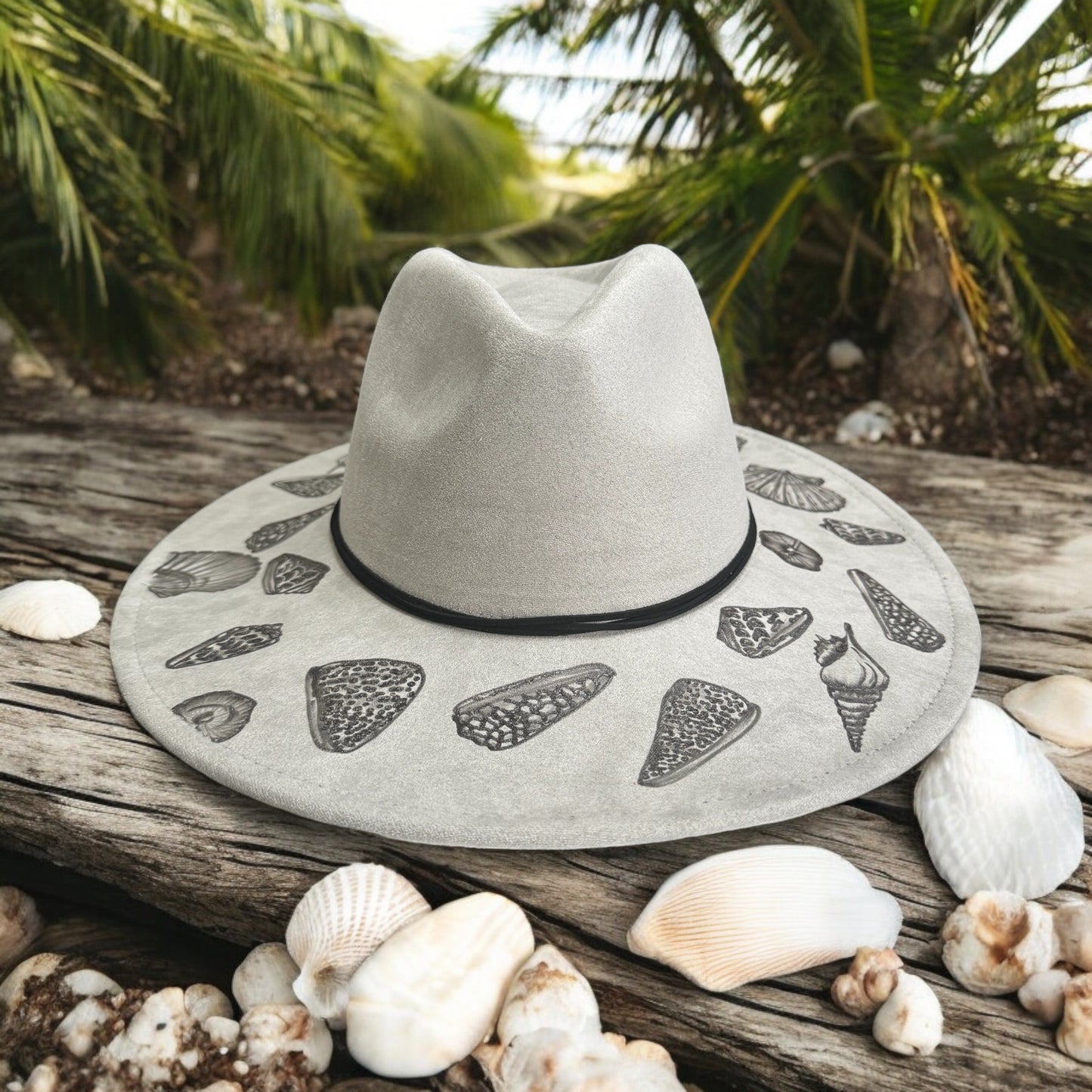 Pacific Pinnacles - Burned Wide Brim Hat