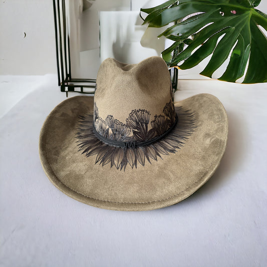 Lei Milia- Burned Cowboy Style Hat