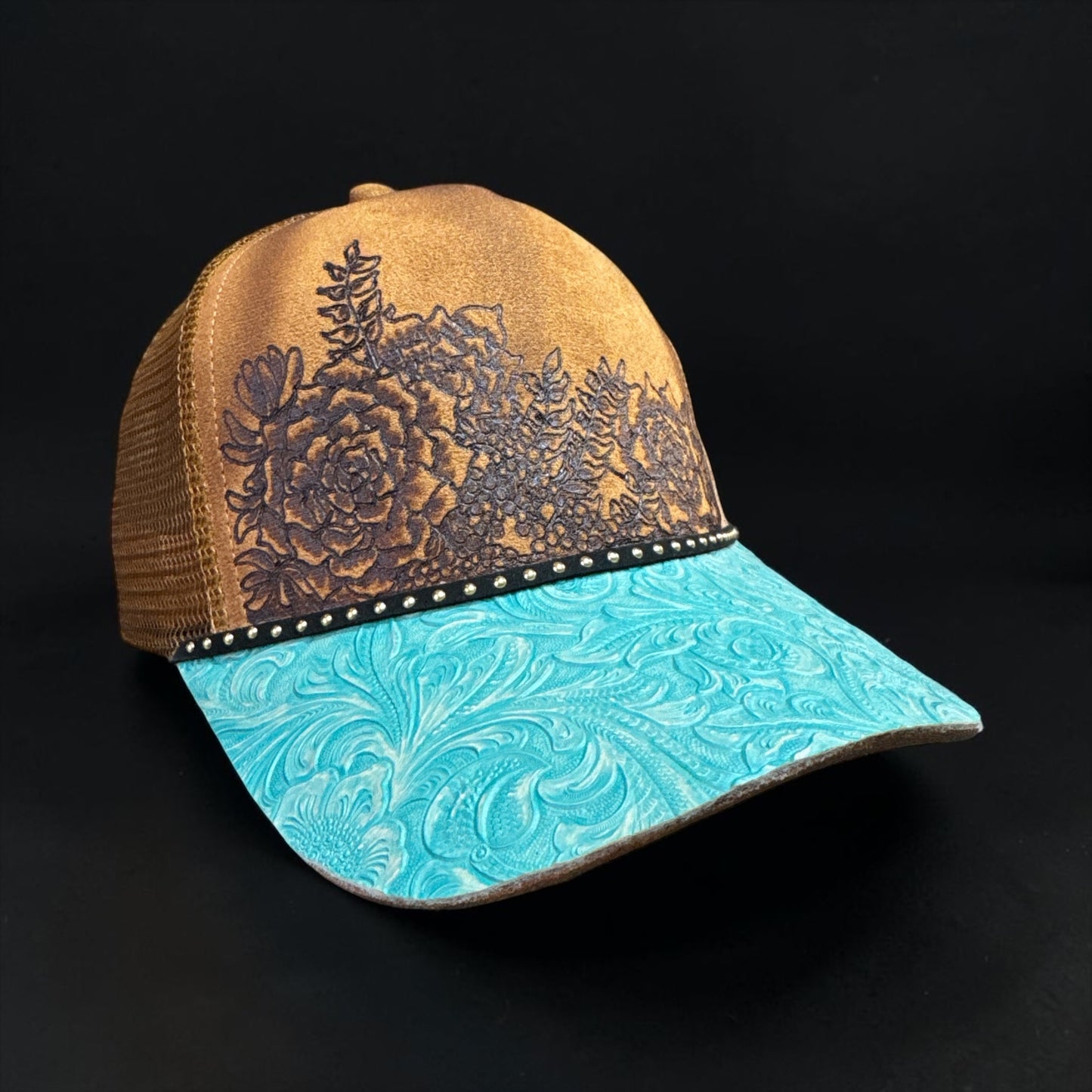 Gone Western- Burned Suede Truckers