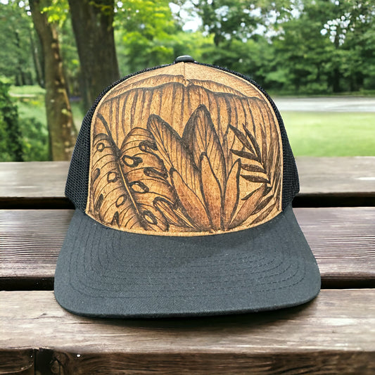 Lush Leaves - Burned Cork Trucker Hat