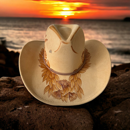 Puahi- Burned Cowboy Style Hat