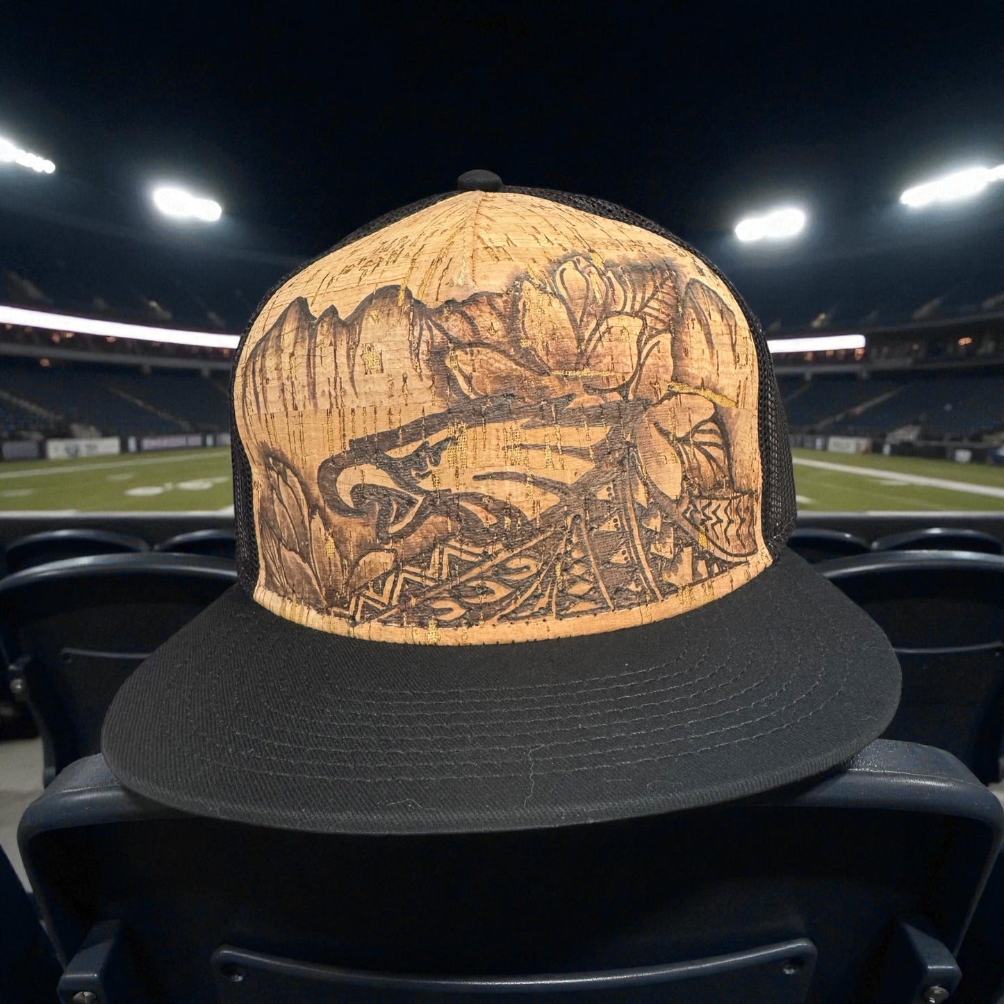 Football with Aloha - Burned Cork Trucker Hat Collection